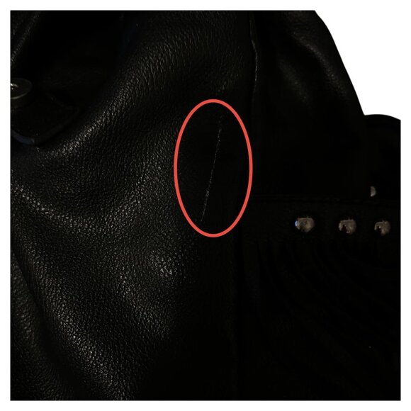 🌵FOREVER 21 BLACK BOHO FRINGE WESTERN WITH STUDS BACKPACK - Picture 5 of 6